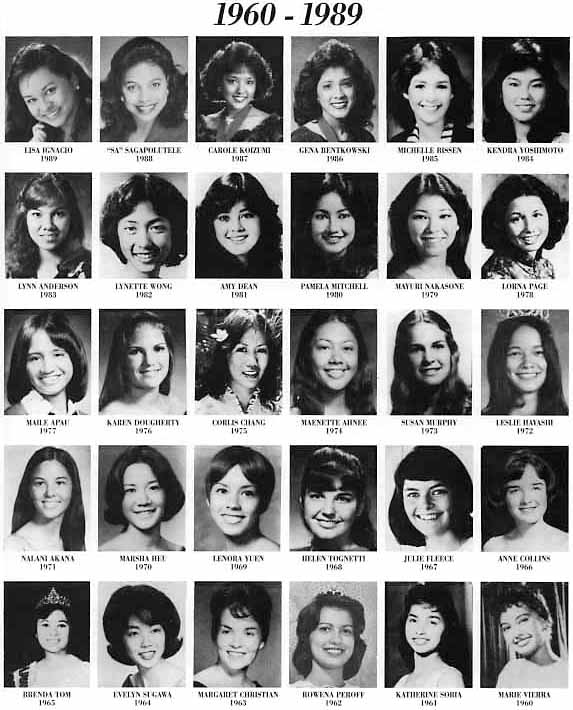 Hawaii's Junior Miss, 1960-1989